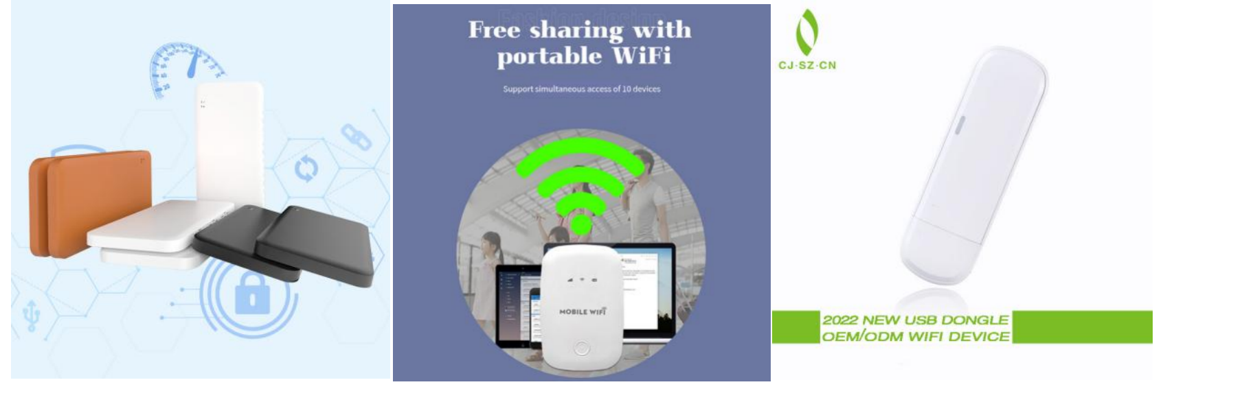 Mobile WiFi and USB WiFi portable internet devices