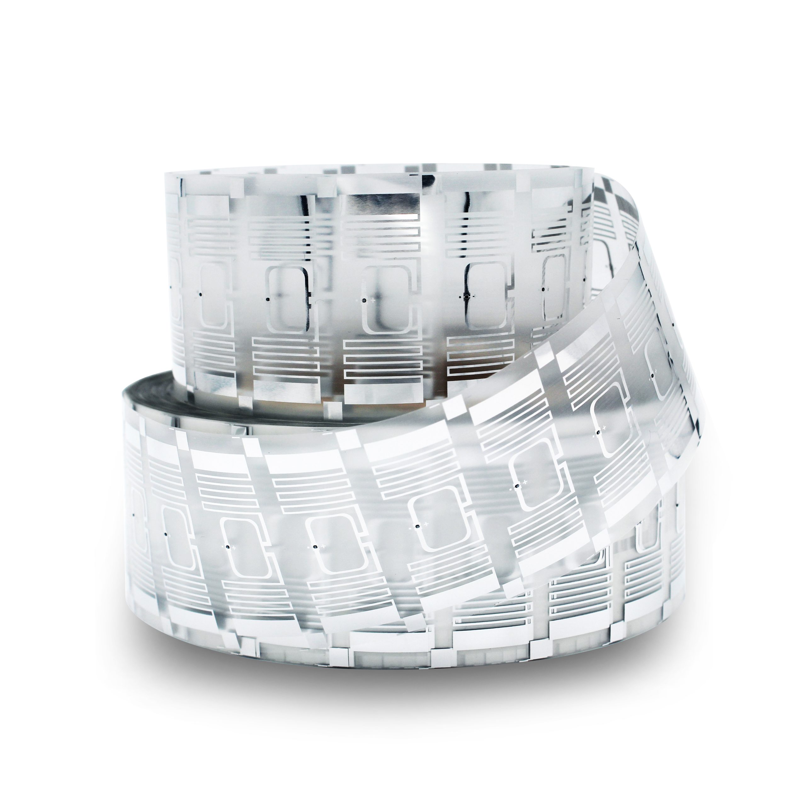 Dry Inlay RFID product with etched antenna and chip bonding