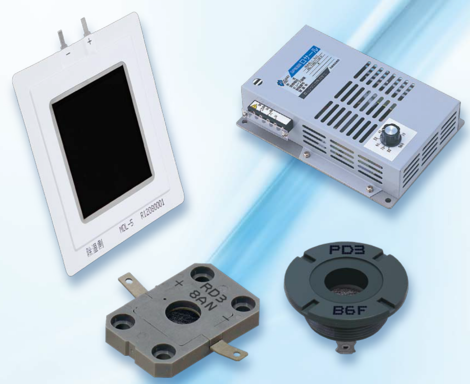 Electrodelectric dehumidifier for industrial and surveillance equipment